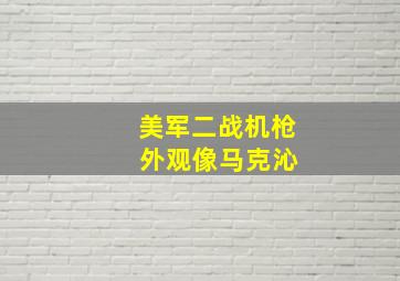 美军二战机枪 外观像马克沁